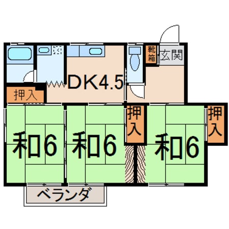 田所コーポの物件間取画像